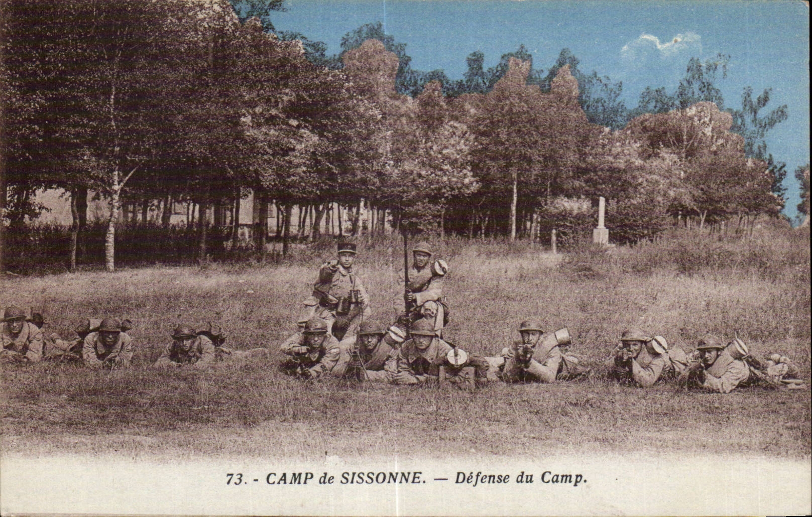 Camp de Sissonne — Verteidigung des Lagers — Edition Douet, Sissonne, n°73