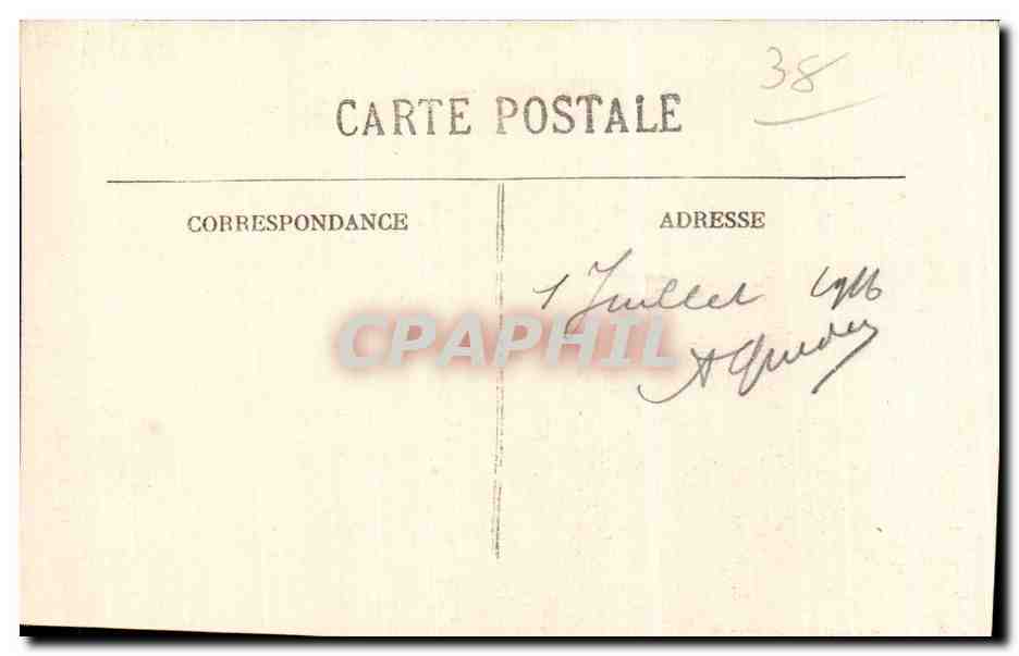 Côte-Saint-André (Isère) — La Caserne (ancien Séminaire) — Première Cour d'entrée — Verso