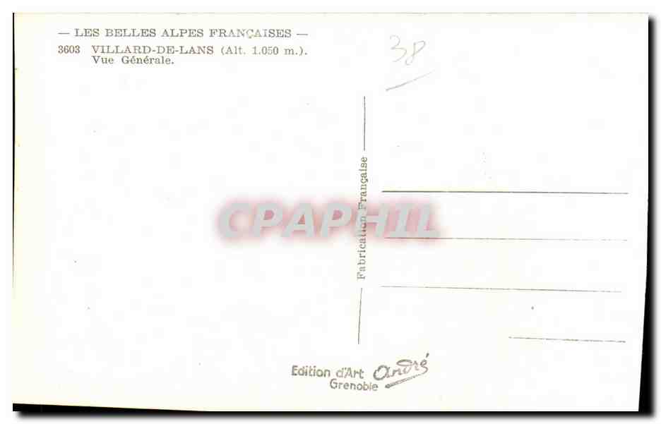 Villard-de-Lans — Vue Générale — Édition d'Art André, Grenoble — Reverso