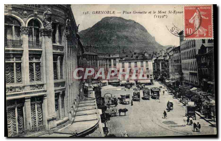 Dauphine - Grenoble - Place Grenette - Mont St Eynard - CPA 