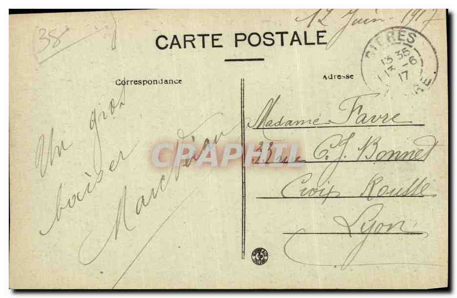 Dauphine - Grenoble - Place Grenette - Mont St Eynard - CPA  — Back