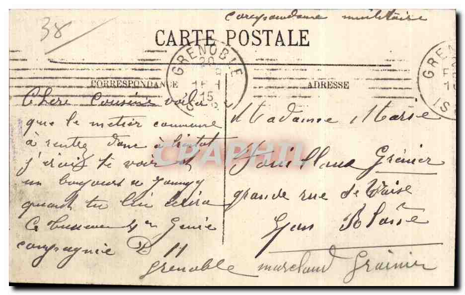 Dauphine - Grenoble - La Porte de France - CPA  — Rückseite