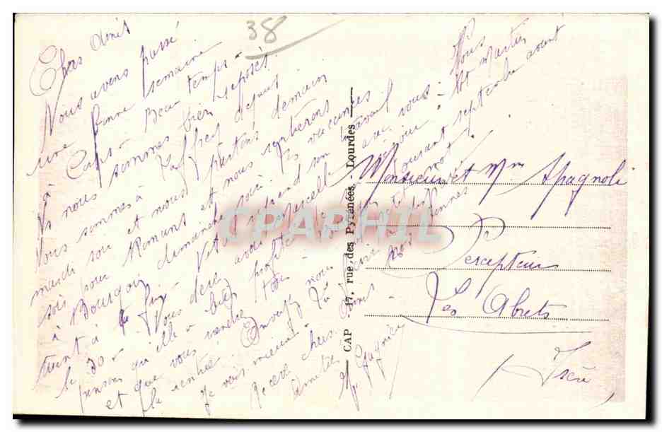 Corps (Isère) — Allgemeine Ansicht und See Sautet, im Hintergrund der Gipfel von l'Obiou (2793 m.) — C.A.R. Nr. 42 — Rückseite