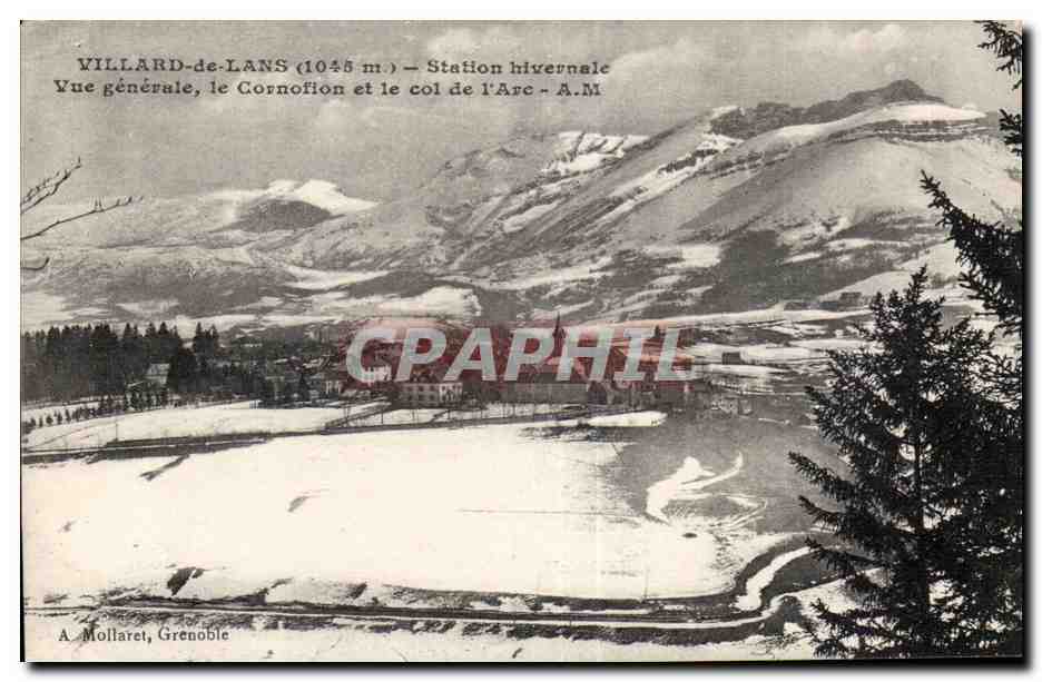 Villard de Lans - Station hivernale - Vue Generale - Le Cornofion et le col de l Arc - CPA 
