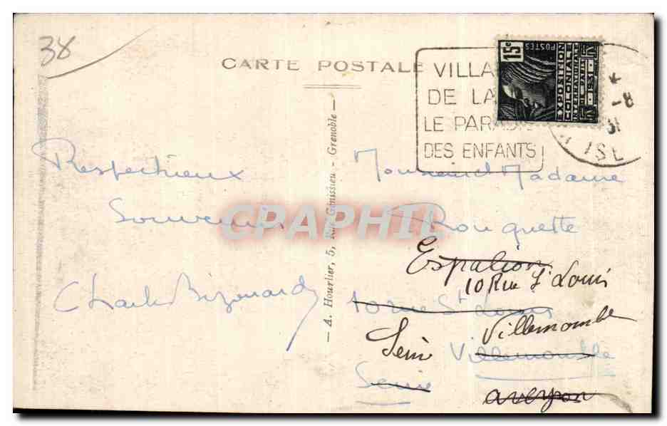 Villard de Lans - Vue Generale - CPA  — Rückseite