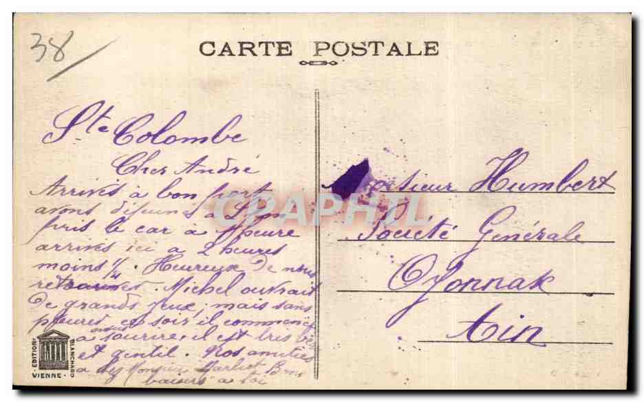 Vienne - Le Pont Suspendu sur le Rhone - CPA  — Rückseite