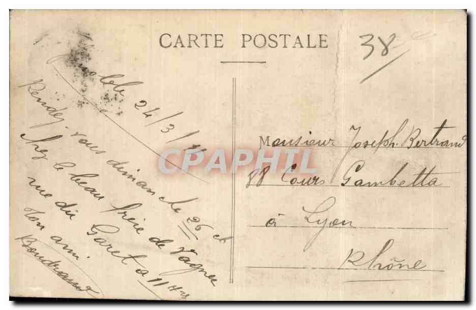 Grenoble - Place Notre Dame - Monument du Centenaire - CPA  — Verso