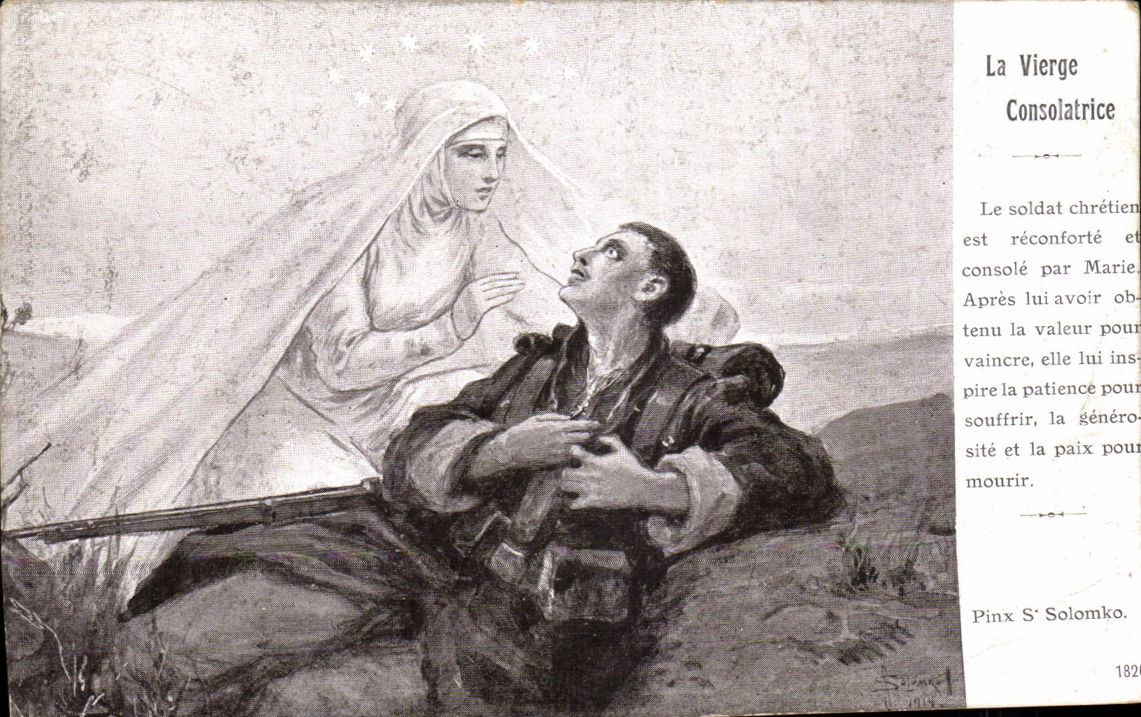 CPA Militaria La vierge consolatrice 