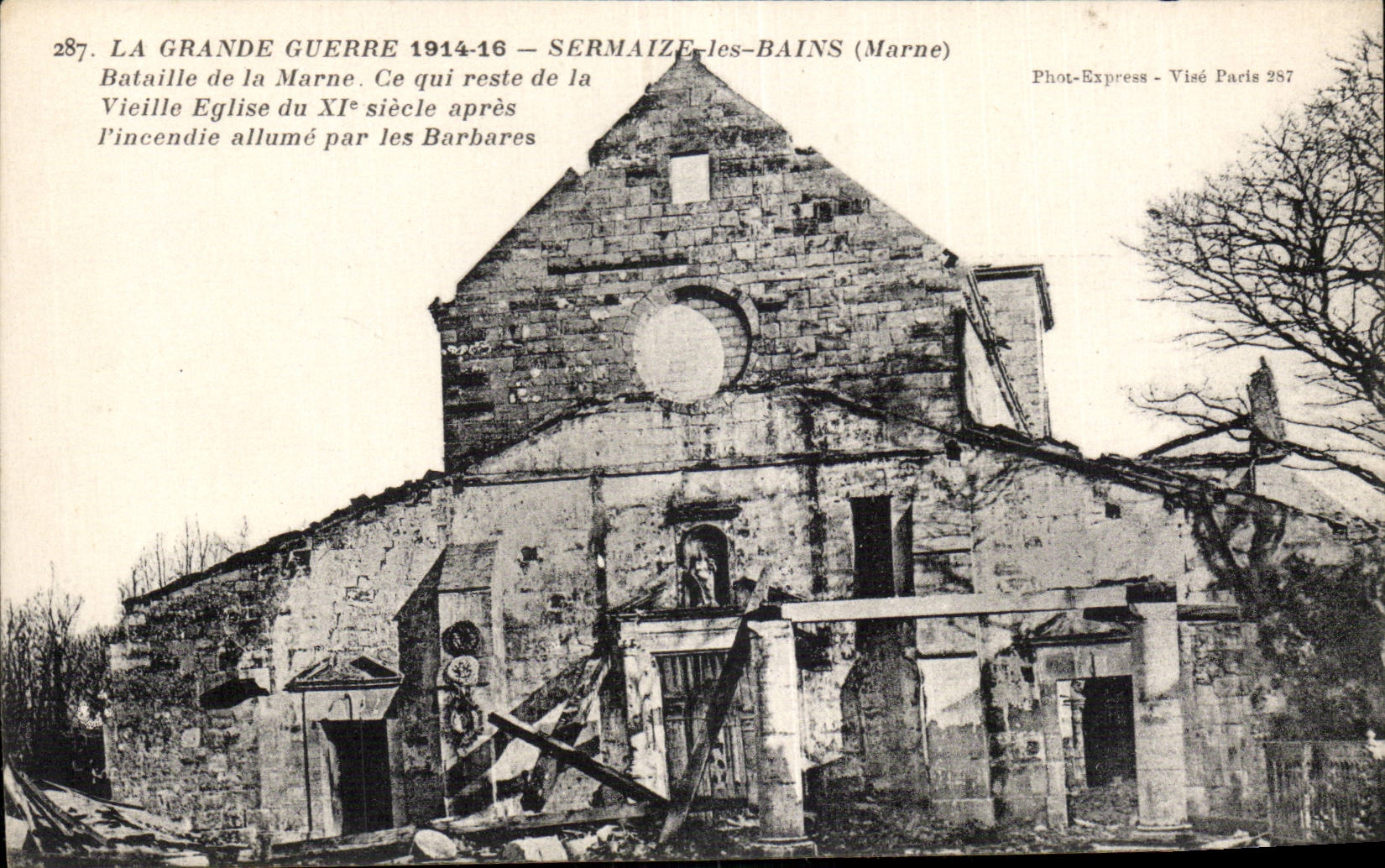 CPA Militaria Grande guerre de 1914 Bataille de la Marne Sermaize les Bains 