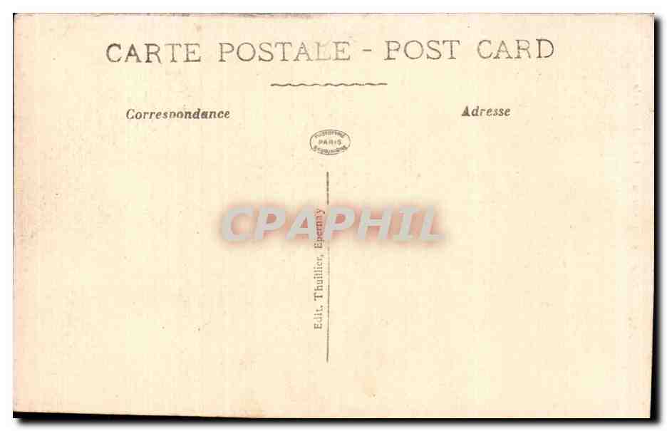 CPA Militaria Guerre 1914 Reims dans les ruines — Rückseite