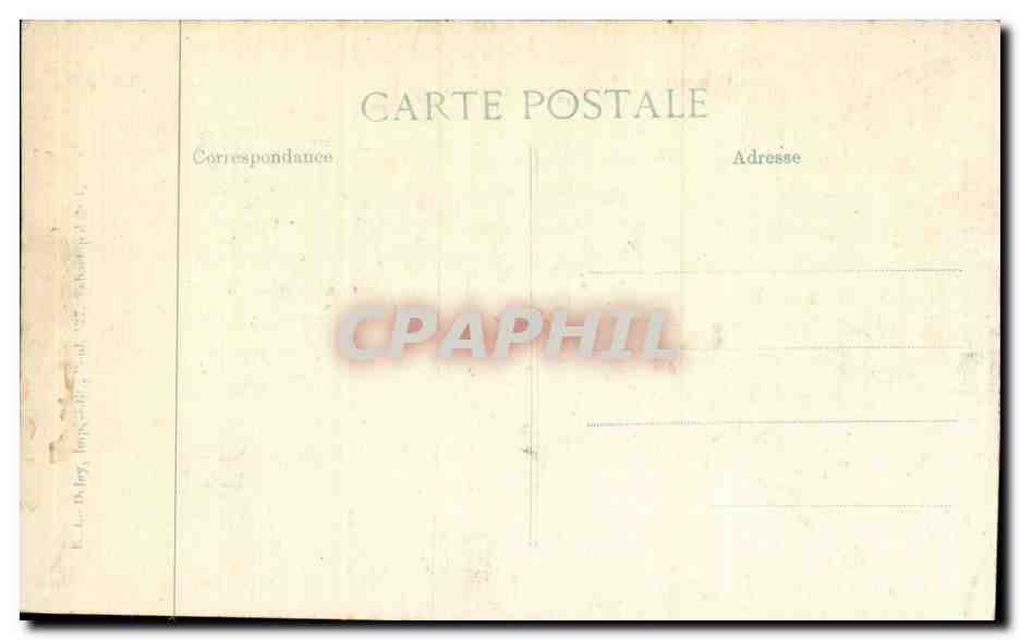 Reims — La cathédrale et l'École de médecine après le premier bombardement — Éditeur RLP — Verso