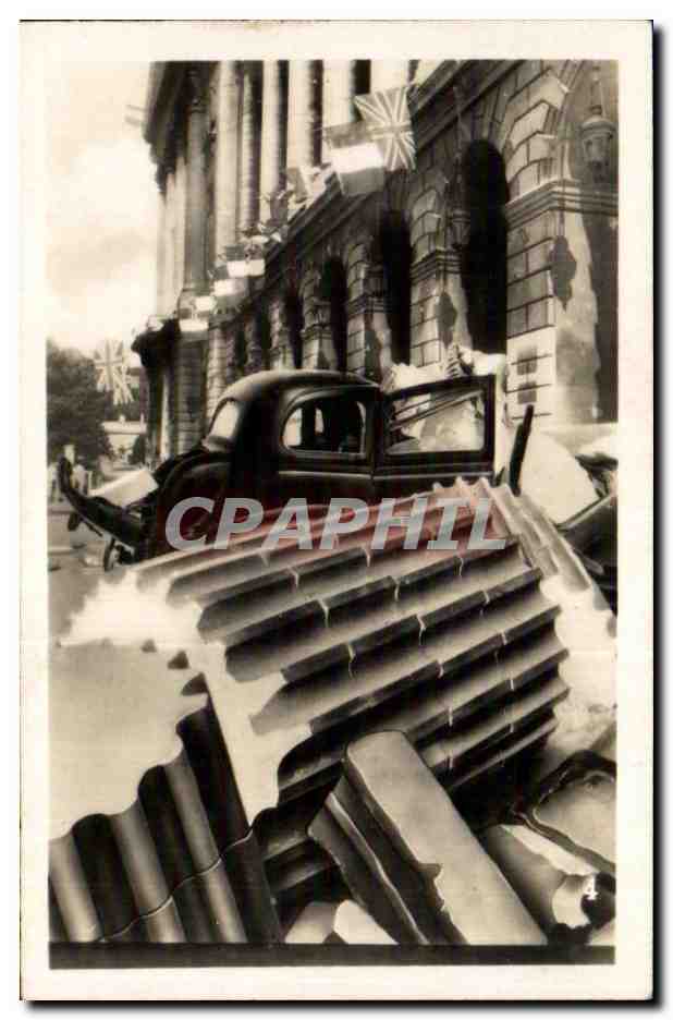 CARTE PHOTO Militaria Ruines a Paris 