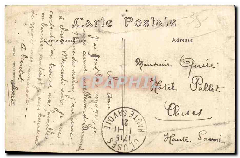 Allevard-les-Bains (Isère) — L'Établissement Thermal et le Casino. ND. Phot. n°730 — Rückseite