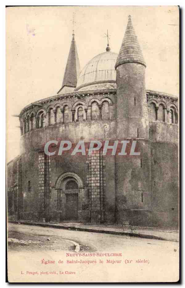Neuvy Saint Sepulchre - Eglise Saint Jacques le Majeur - CPA 