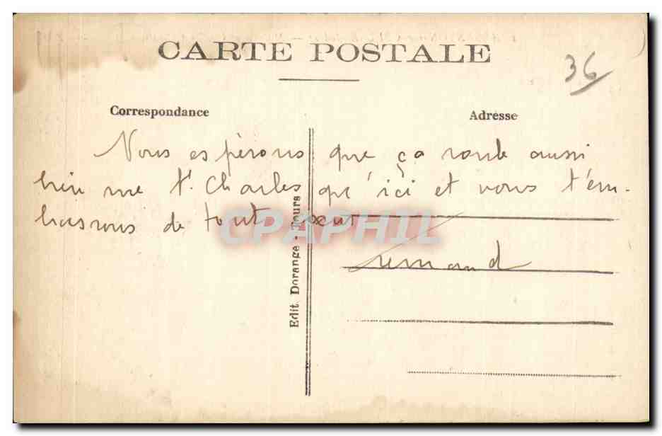 Argenton sur Creuse - Maisons et Vieilles Galeries - CPA  — Rückseite