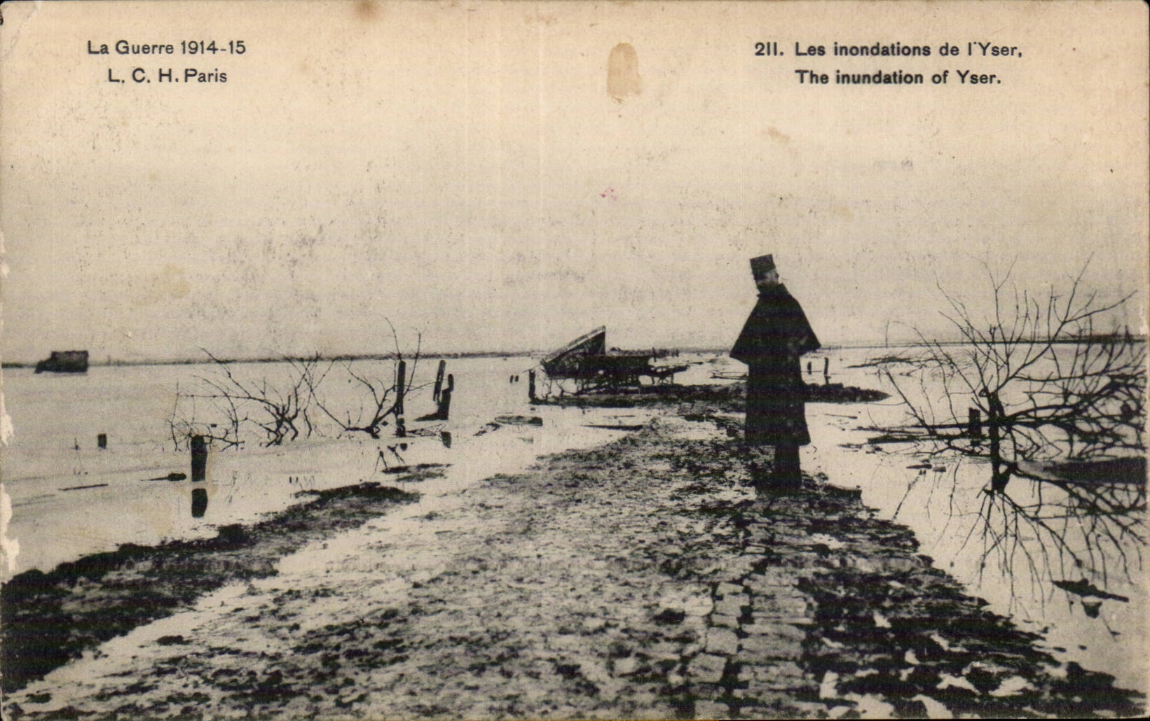 Les inondations de l'Yser — La Guerre 1914-15 — L. C. H. Paris, n°211