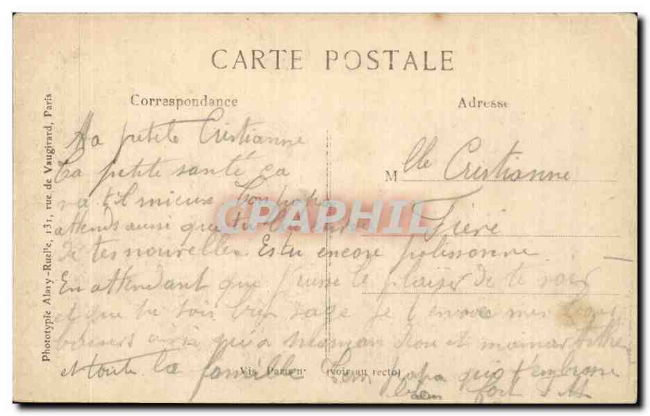 Les inondations de l'Yser — La Guerre 1914-15 — L. C. H. Paris, n°211 — Verso