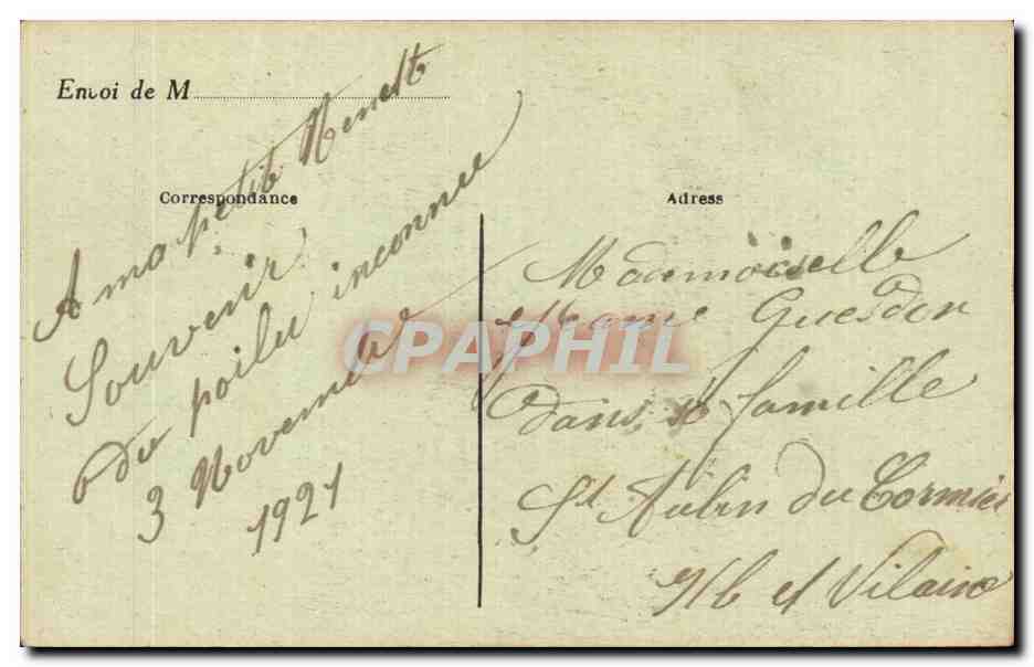Unbekannter Soldat — Arc de Triomphe — J. H. Déposé — Rückseite