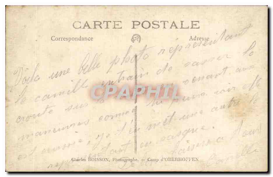 CARTE PHOTO Militaria Soldats  — Rückseite