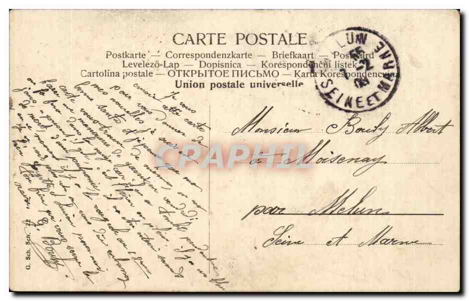 CPA Militaria Deutsche Franzosiche Grenze Saales Frontiere Franco allemande — Rückseite