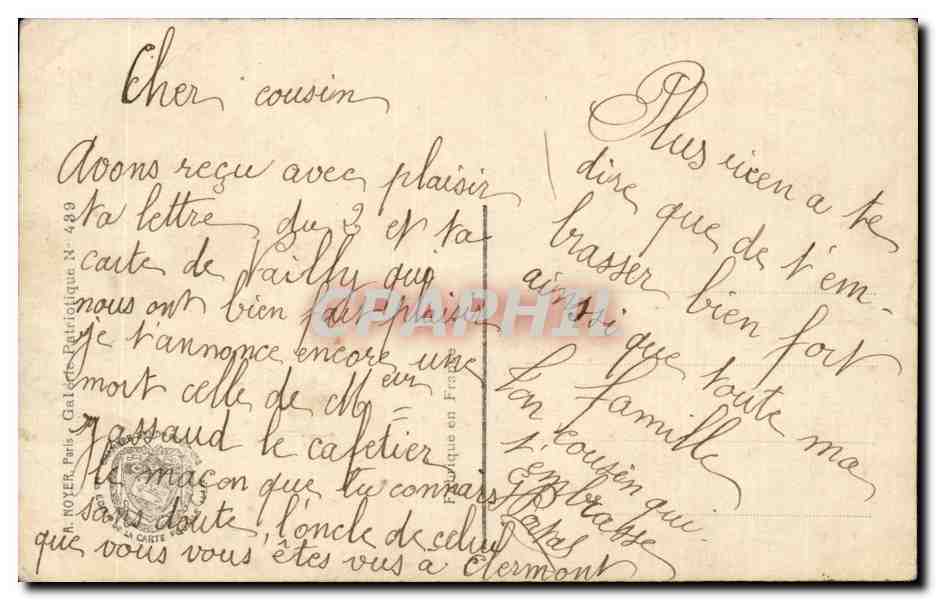 Perro de la Cruz Roja — La Tumba del Compañero — C. Marineto, París — Reverso
