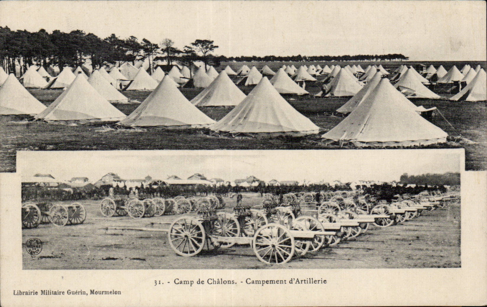 Lager von Châlons - Artillerie-Lager — Militärbibliothek Guérin, Mourmelen, Nr. 31