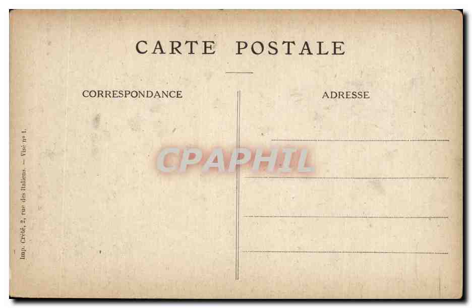 CPA Militaria Guerre de 1914 Cour d honneur des Invalides Paris Crapouillauds lance bombes — Rückseite