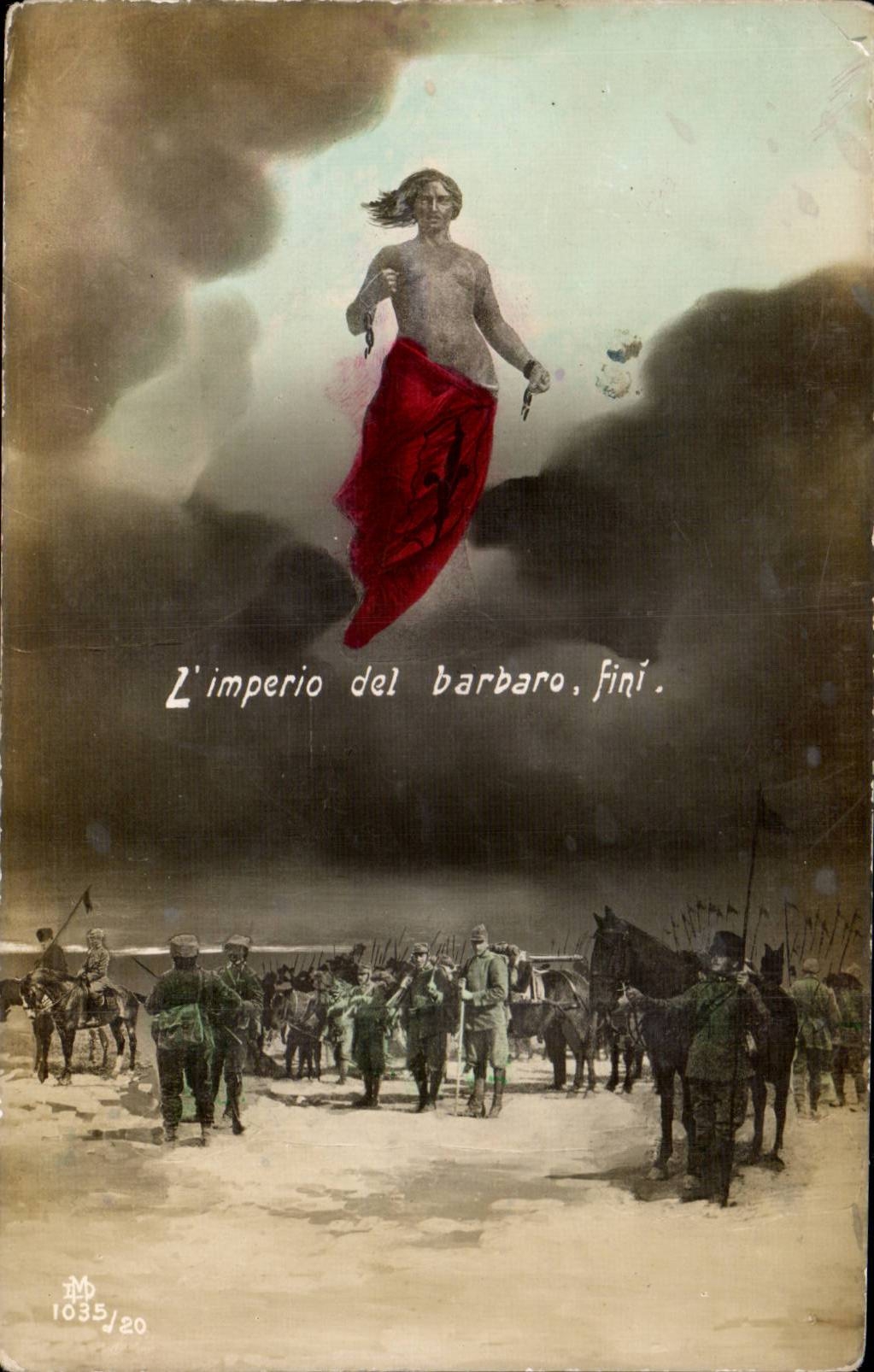 CPA Militaria L ilmperio del barbaro fini 