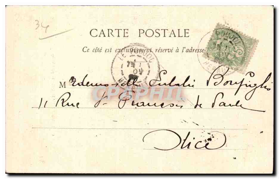 Lamalou-le-Haut — Le petit Vichy — A. M., éditeur, n°6 — Rückseite