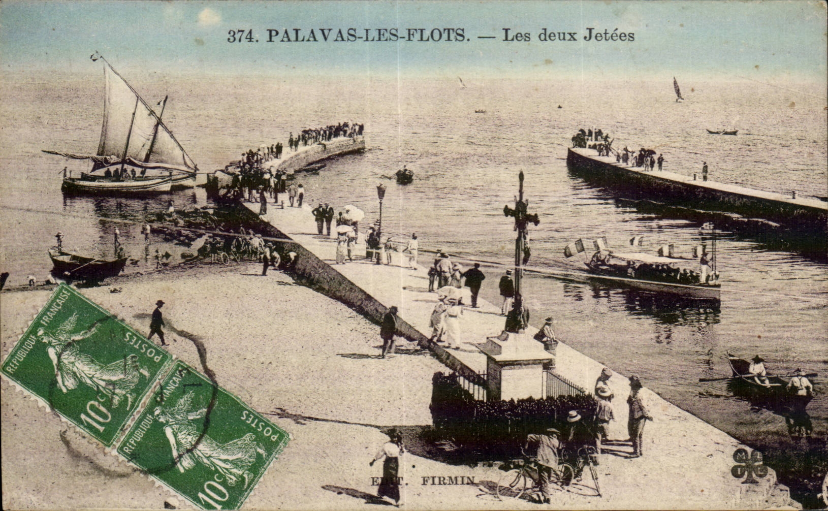 Palavas-les-Flots — Les deux Jetées — Édit. Firmin