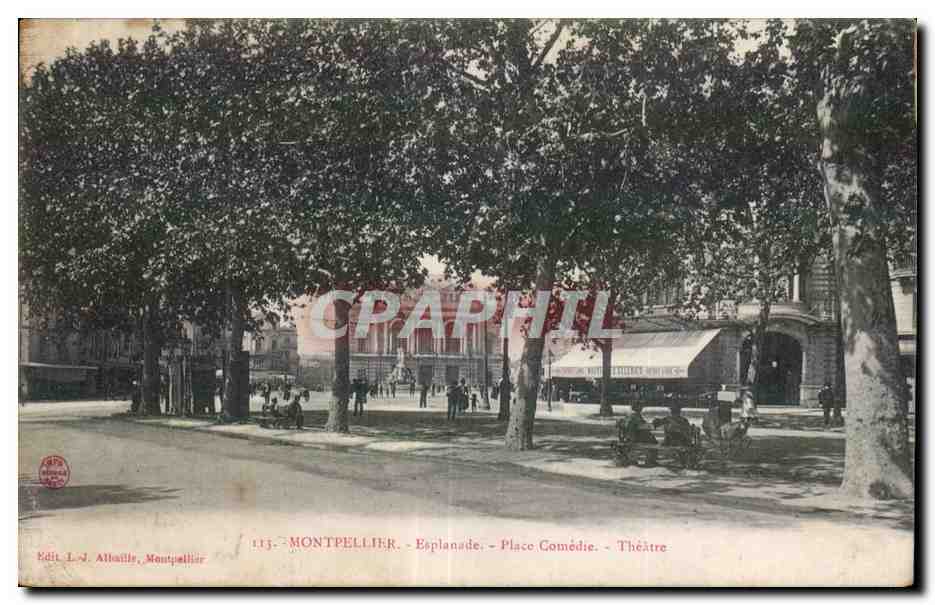 Montpellier - Place Comedie - Theatre - CPA 