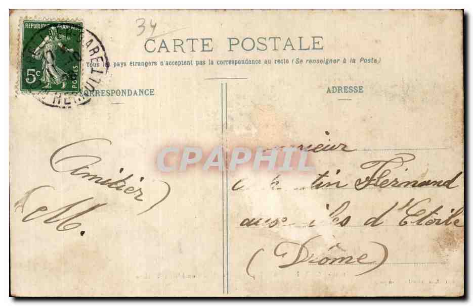 Montpellier - Place Comedie - Theatre - CPA  — Back