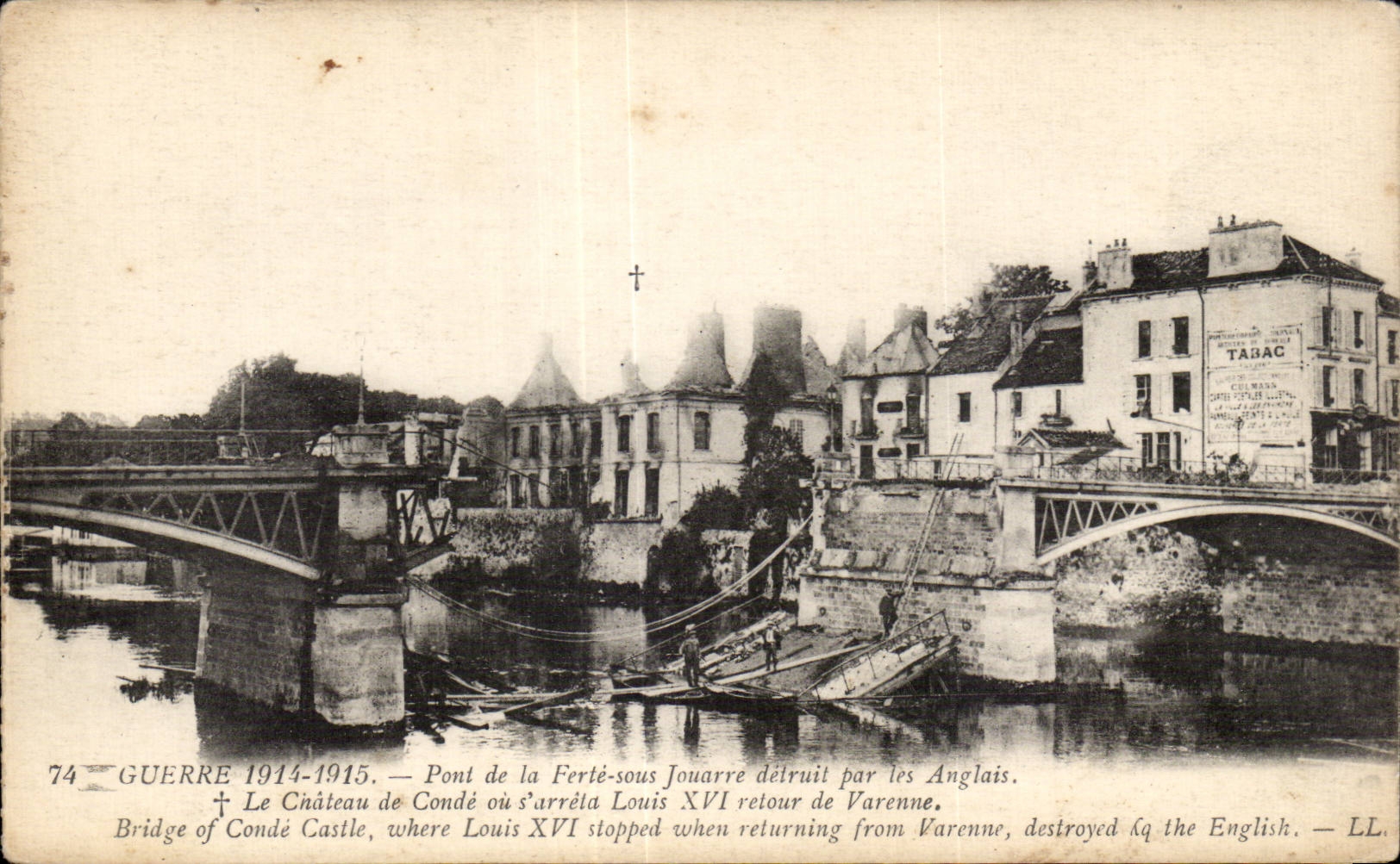 Puente de Ferté-sous-Jouarre — destruido por los ingleses — LL