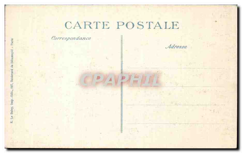 Le vieux pont Saint-Waast à Soissons — détruit par les Allemands en 1914 — Éditeur GIP, série 15 — Verso