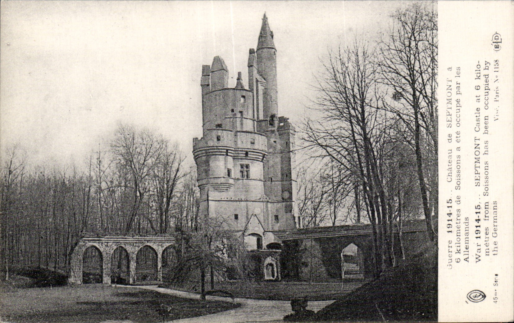 CPA Militaria Guerre de 1914 Chateau de Septmont a 6km de Soissons a ete occupe par les allemands