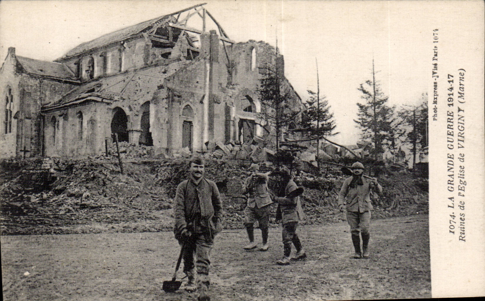 Ruines de l'église de Virginy — Marne — Phototypie Baudinier, Paris