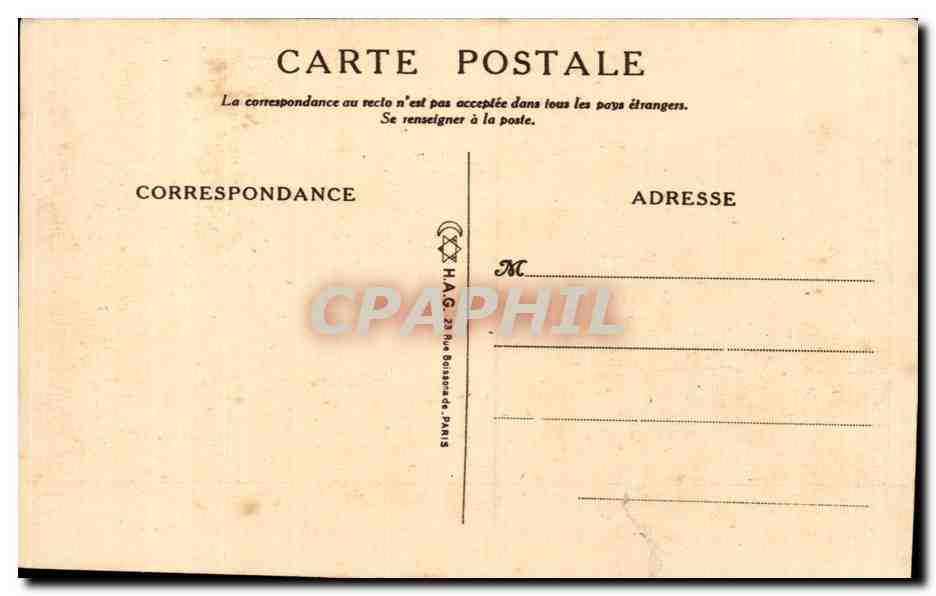 Artillerie en position dans la vallée de l'Ouizert — HAG, 23 rue Boissard, Paris — Verso