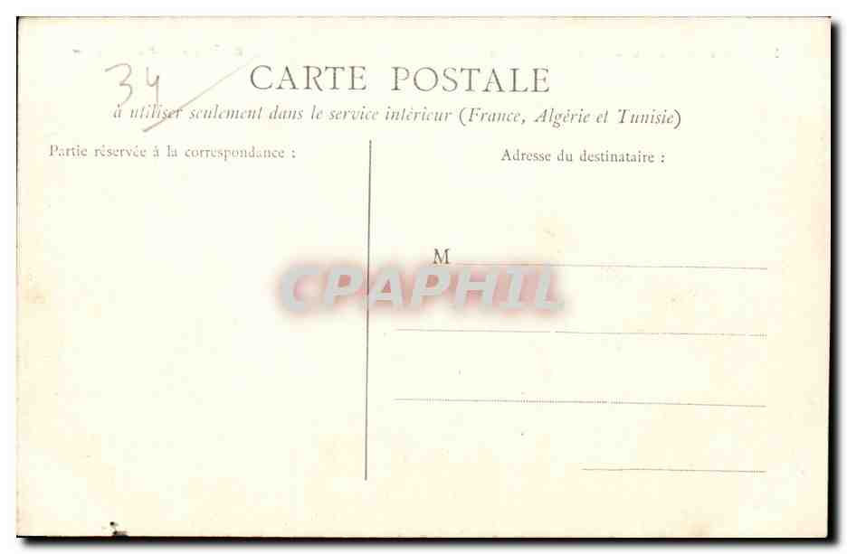 CPA Montpellier Place de la Comedie Esplanade Tramway — Rückseite