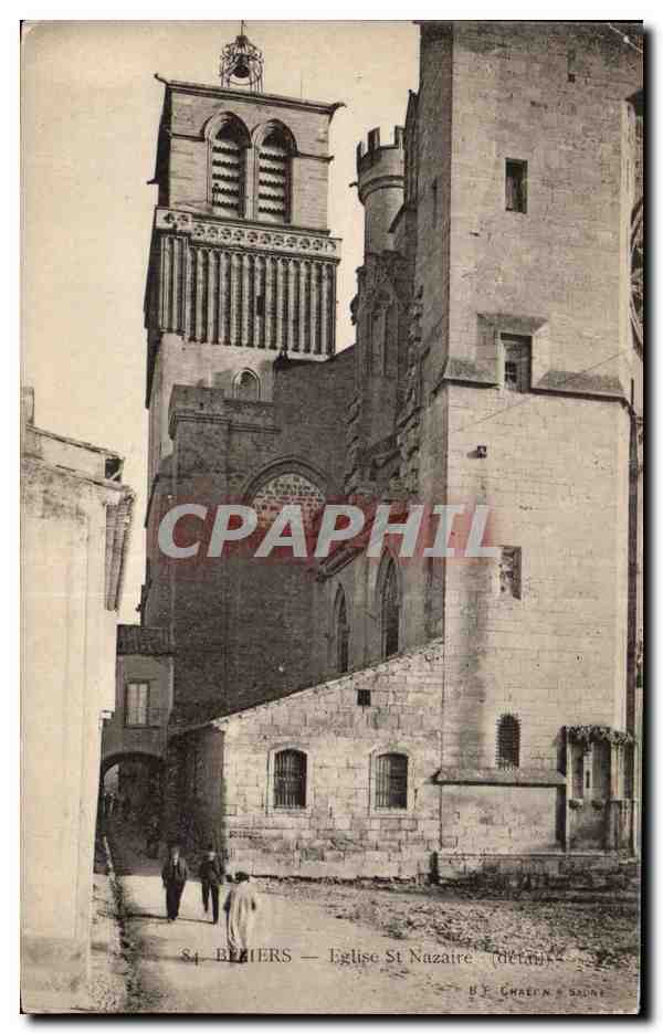 Béziers — Église Saint-Nazaire (détail) — U. J. Chalép & Saune
