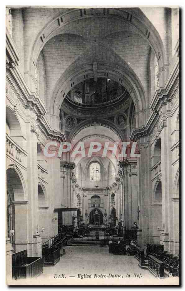 CPA Dax Eglise Notre Dame La nef