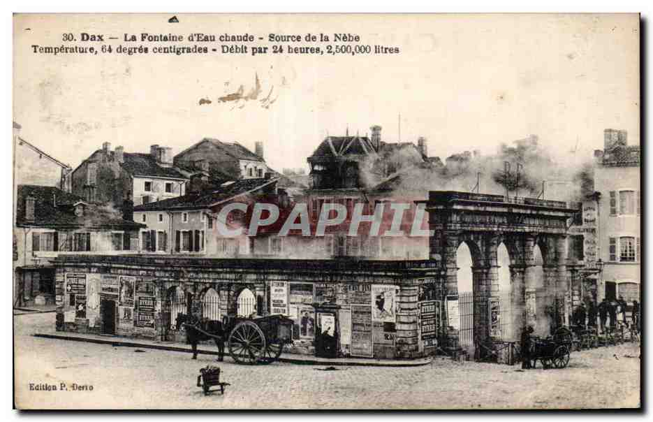 CPA Dax La fontaine d eau chaude Source de la Nebe 