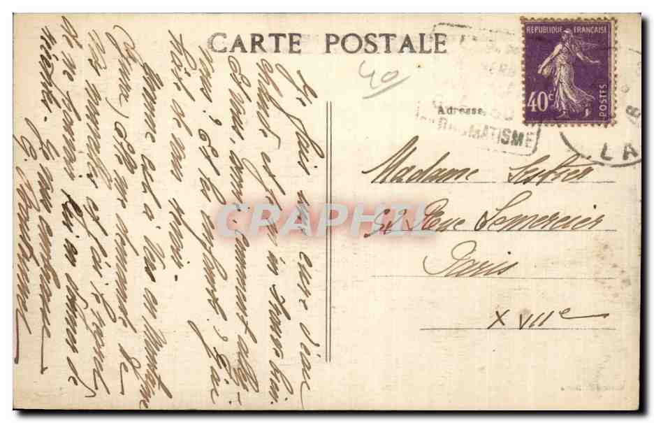 CPA Dax La fontaine d eau chaude Source de la Nebe  — Rückseite