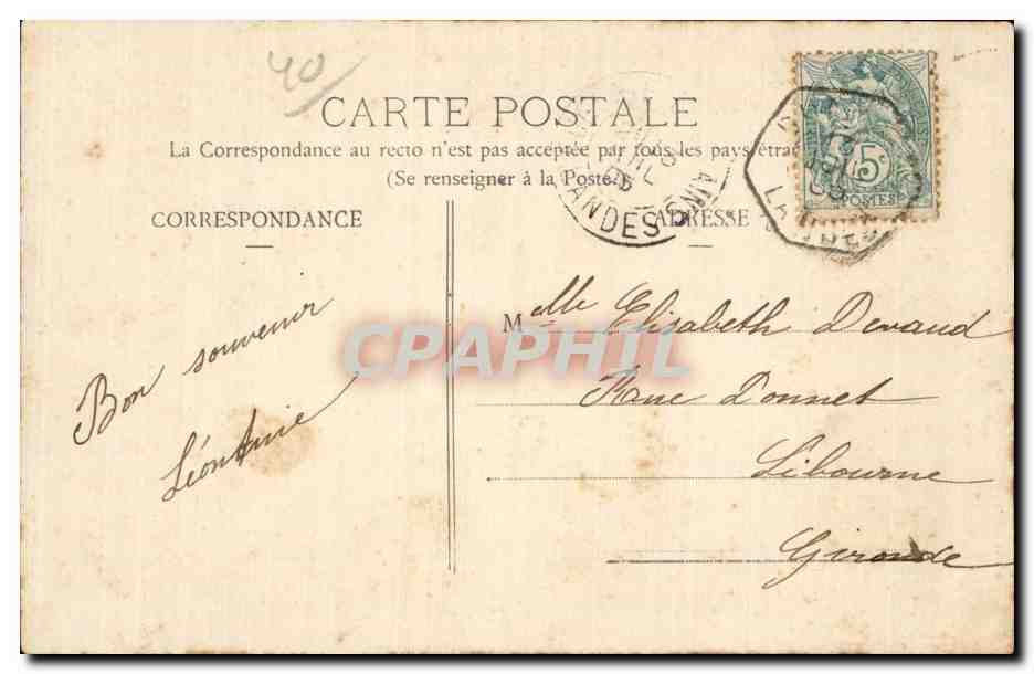 CPA St Sever Une entree de l eglise — Rückseite