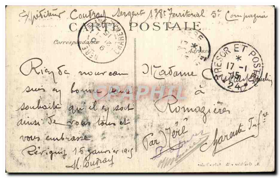 CPA Militaria Bataille de la Marne Brabant le Roi Les ruines  — Rückseite