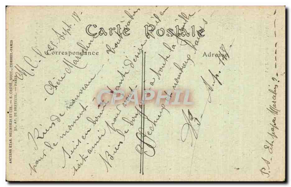 Steinbach (Alsace) — Le Village bombardé — Visé Paris N° 694 / Visé Thann N° 984 — Verso