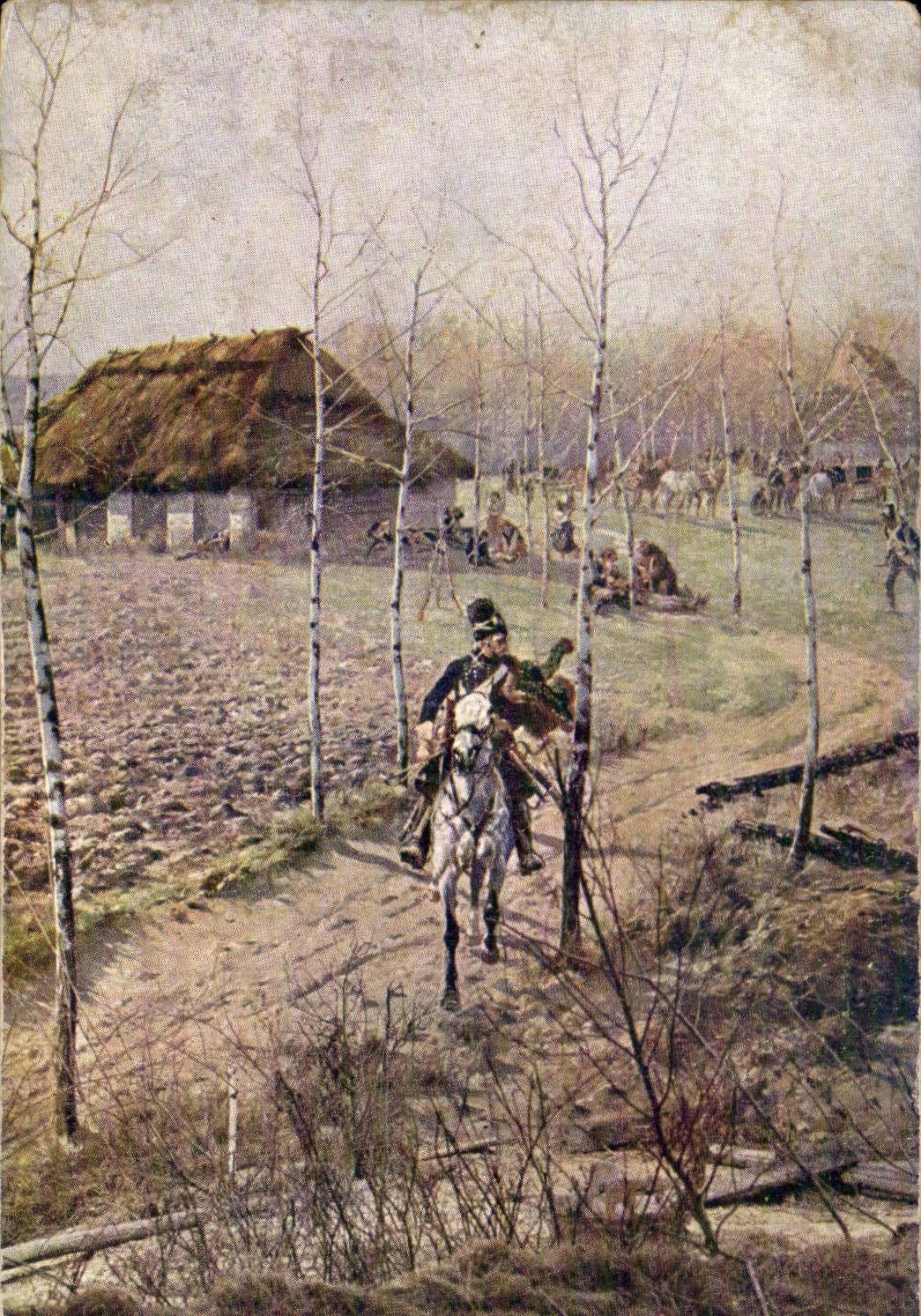 CPA Militaria Panorama Kossaka Cosaque Uniforme