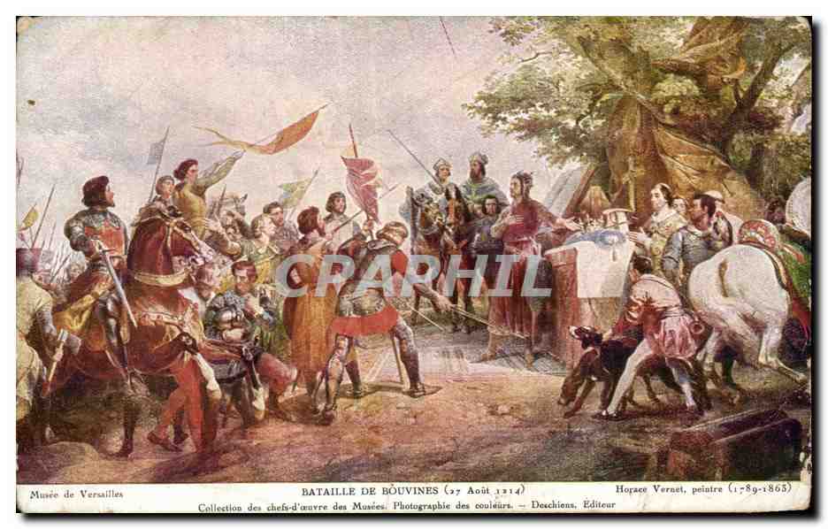 Bataille de Bouvines — 27 Août 1214 — Horace Vernet, peintre (1789-1865) — Deschiens, Éditeur