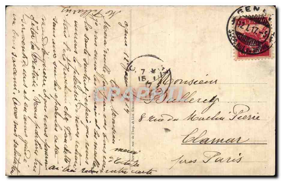 CPA Militaria Aux frontieres Bonne annee — Back