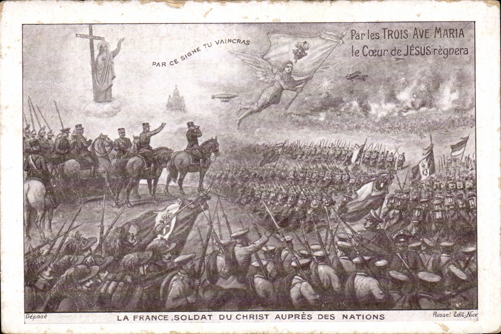CPA Militaria la France Soldat du Christ aupres des nations