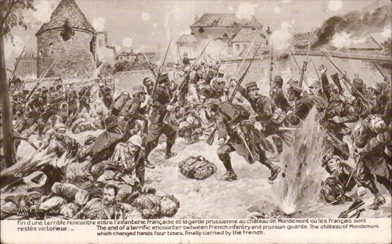 Bataille de Mondemont — Château de Mondemont — A. NOYER Paris N°160